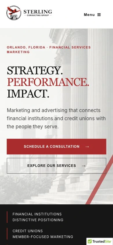 Sterling Consulting Group mobile website design